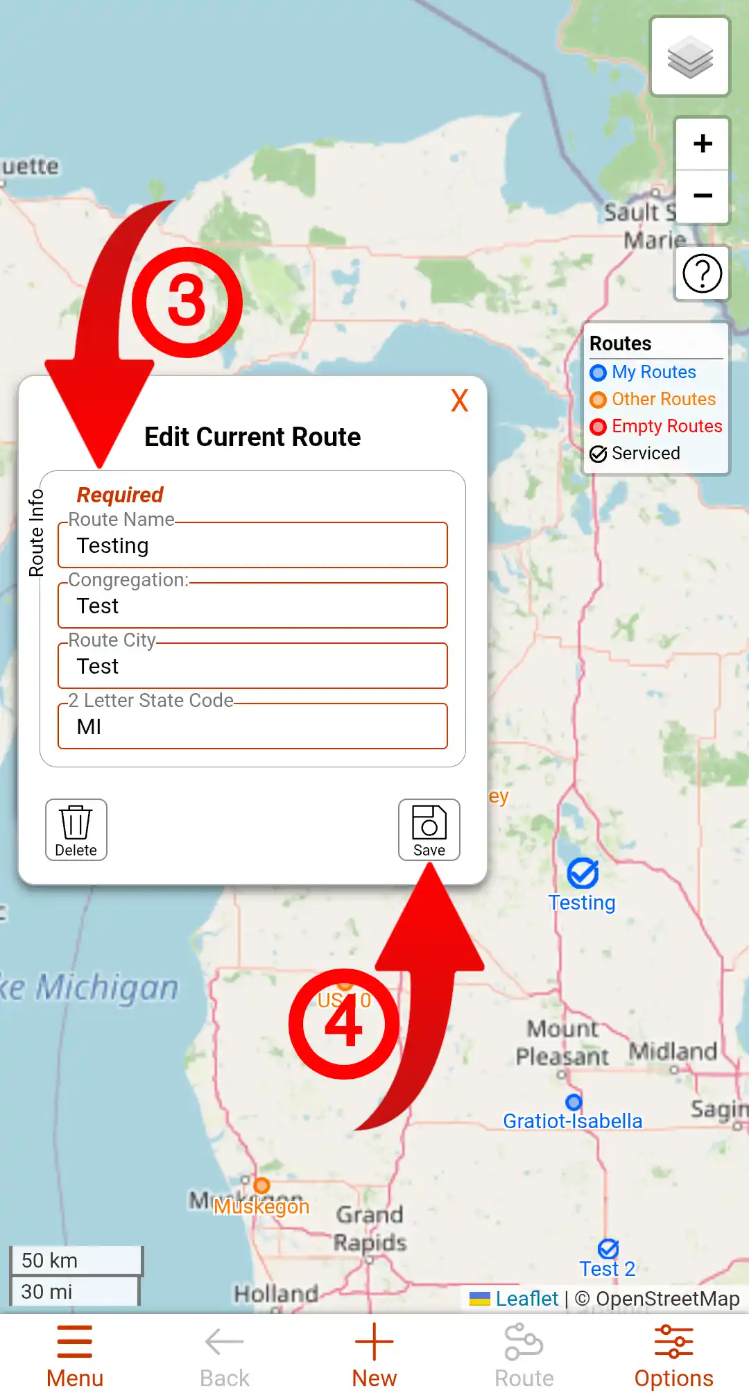 Edit Route Workflow Image 2
