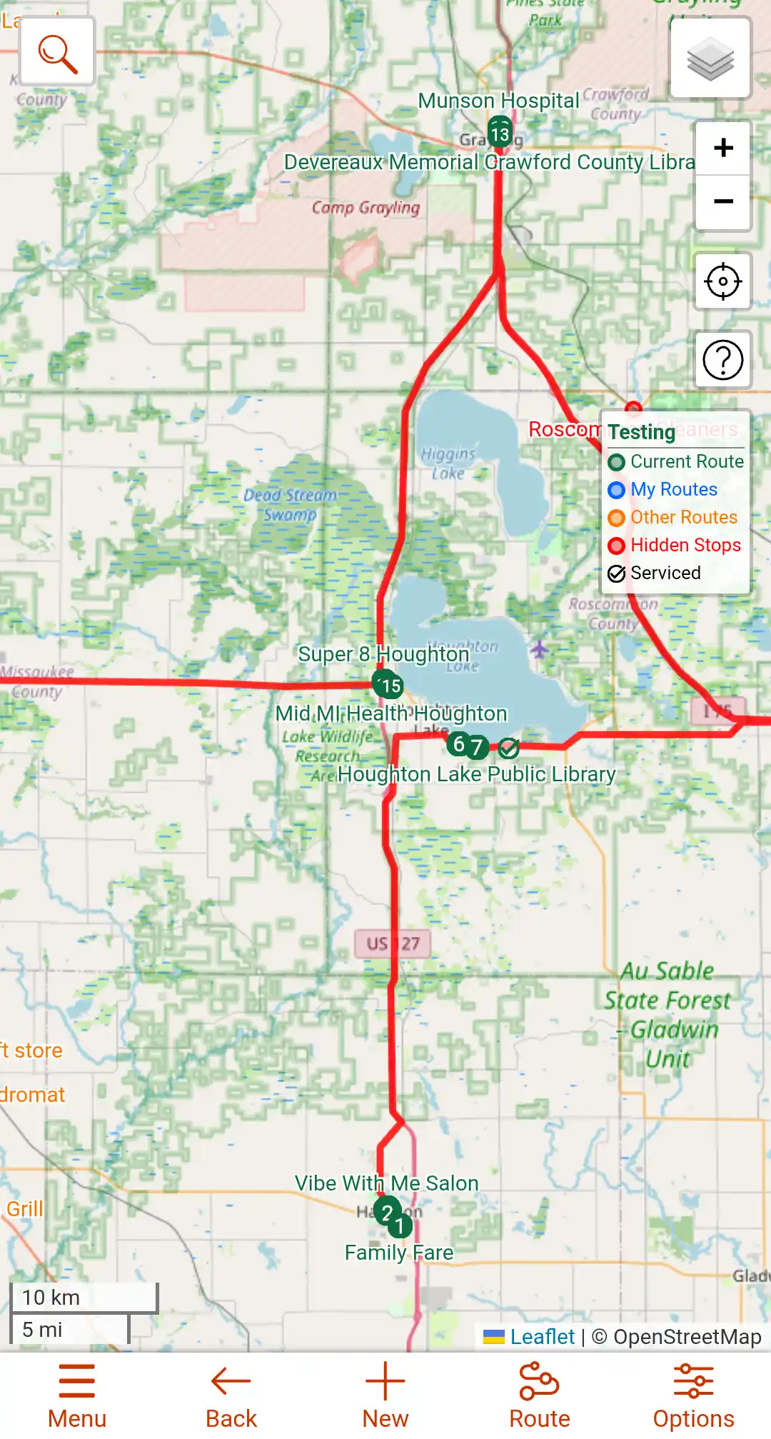 Image showing an optimized route