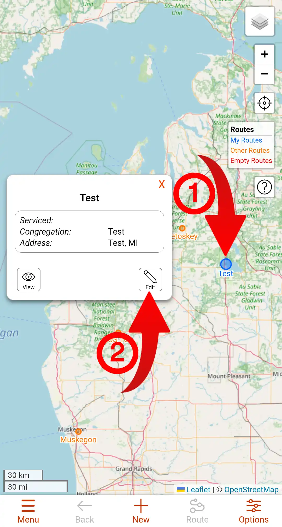 Edit Route Workflow Image 1